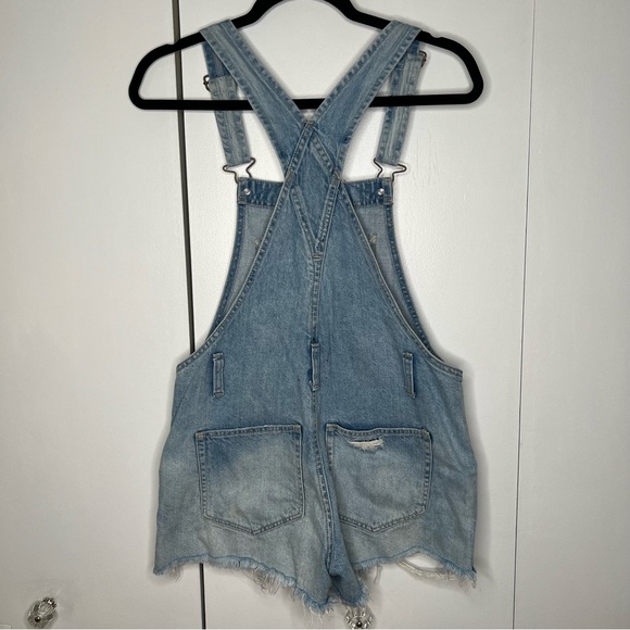 Abercrombie & Fitch Denim Distressed Overalls - Picture 4 of 6